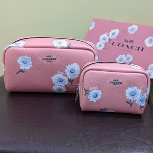 Coach Boxy Cosmetic Pouch Set Daisy Print